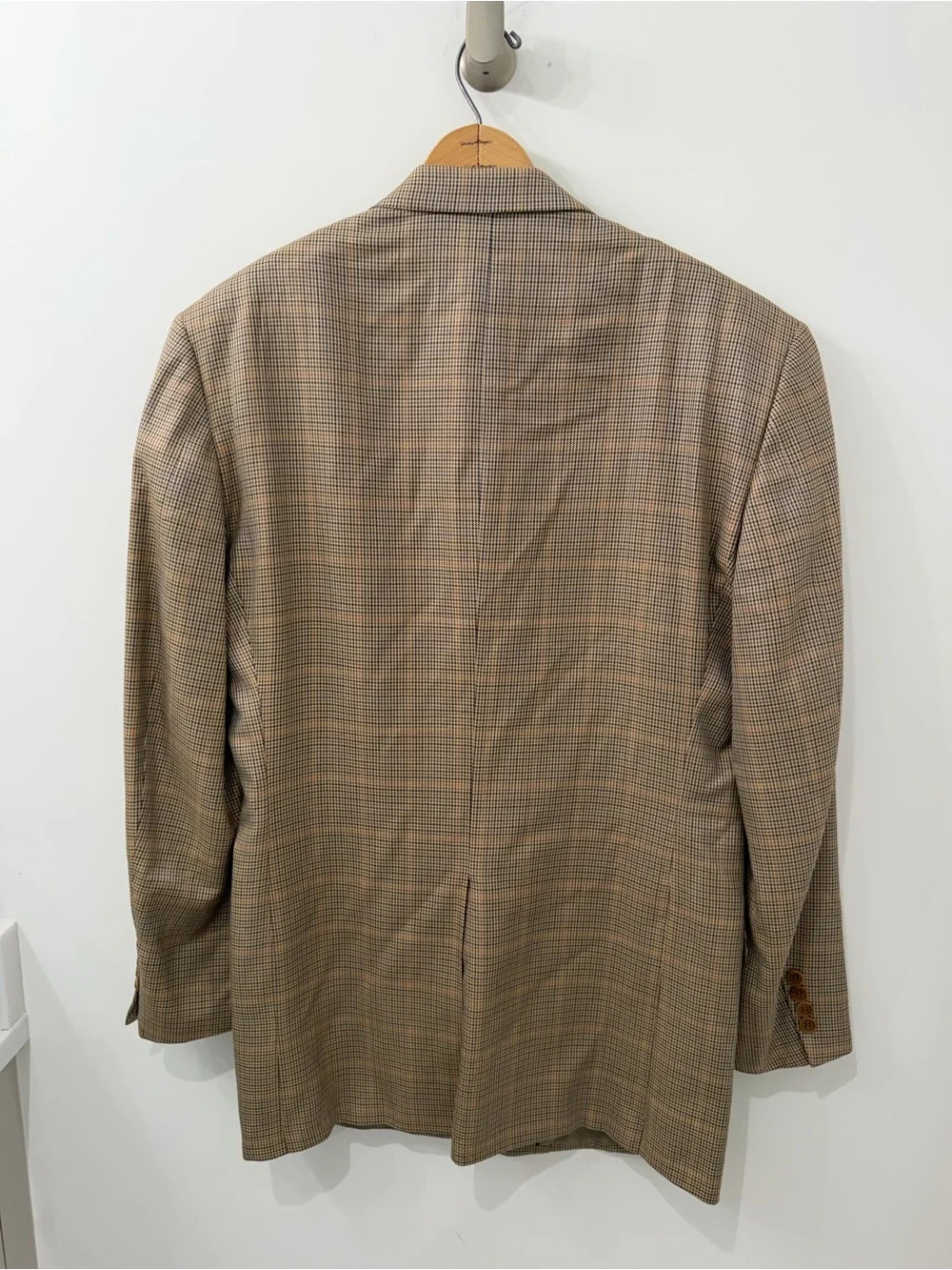 Brooks Brothers Regent Ethomas Silk and Wool Brown Houndstooth Check Blazer